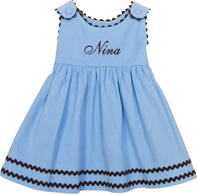Bon Bon Blue Corduroy Dress